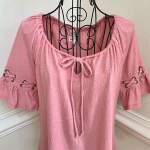 Naïf Drawstring Yoke Detailed Short Sleeve Shirt